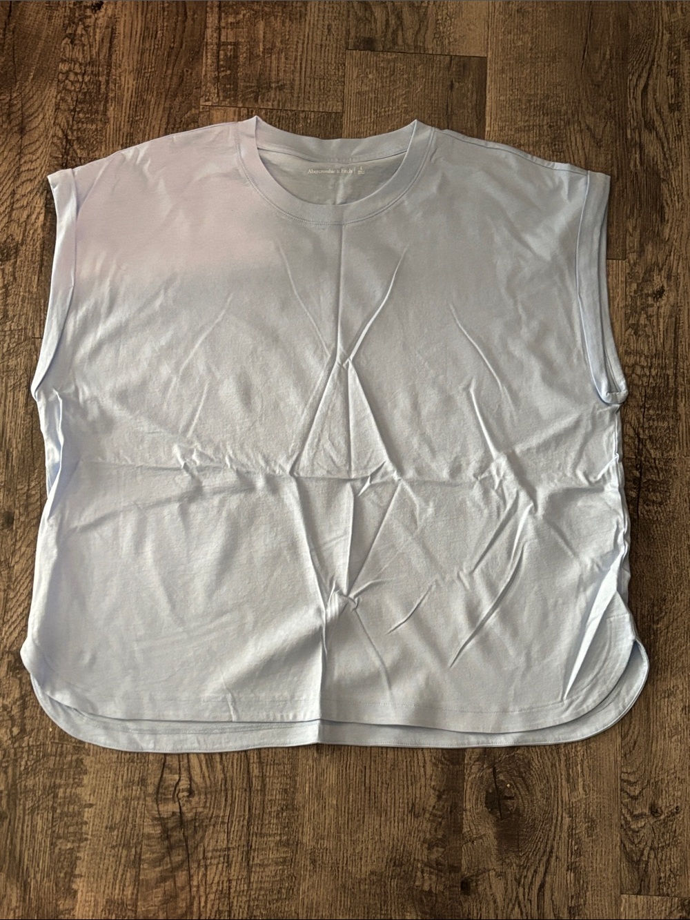 Abercrombie & Fitch Sleeveless Crewneck Top - Light Blue - Size Large
